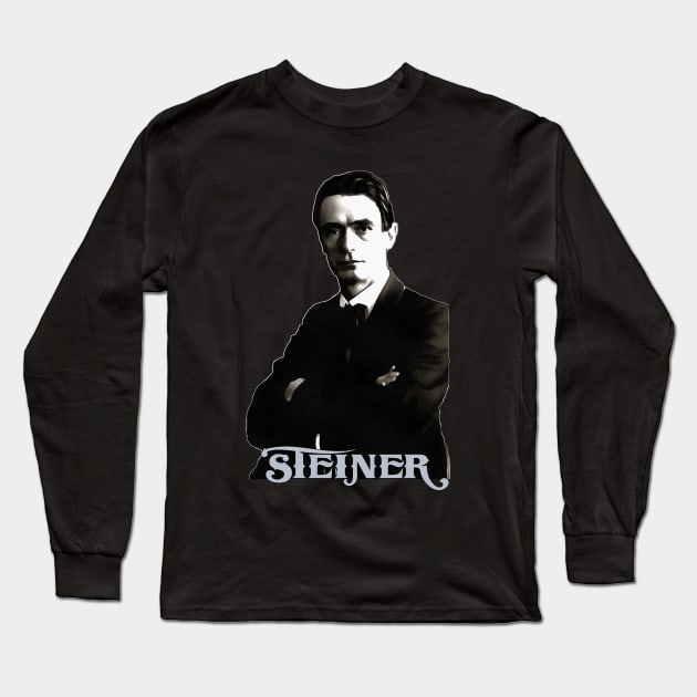 Rudolf Steiner - philosophy, occult, esoteric, wisdom, spirituality, knowledge, science Long Sleeve T-Shirt by AltrusianGrace